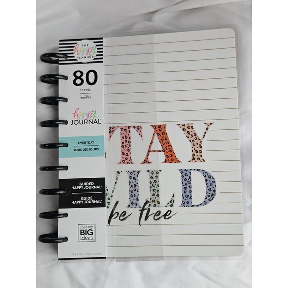 The Happy Planner Everyday Guided Journal 80 Sheets Stay Wild Be Free Classic - Picture 1 of 2